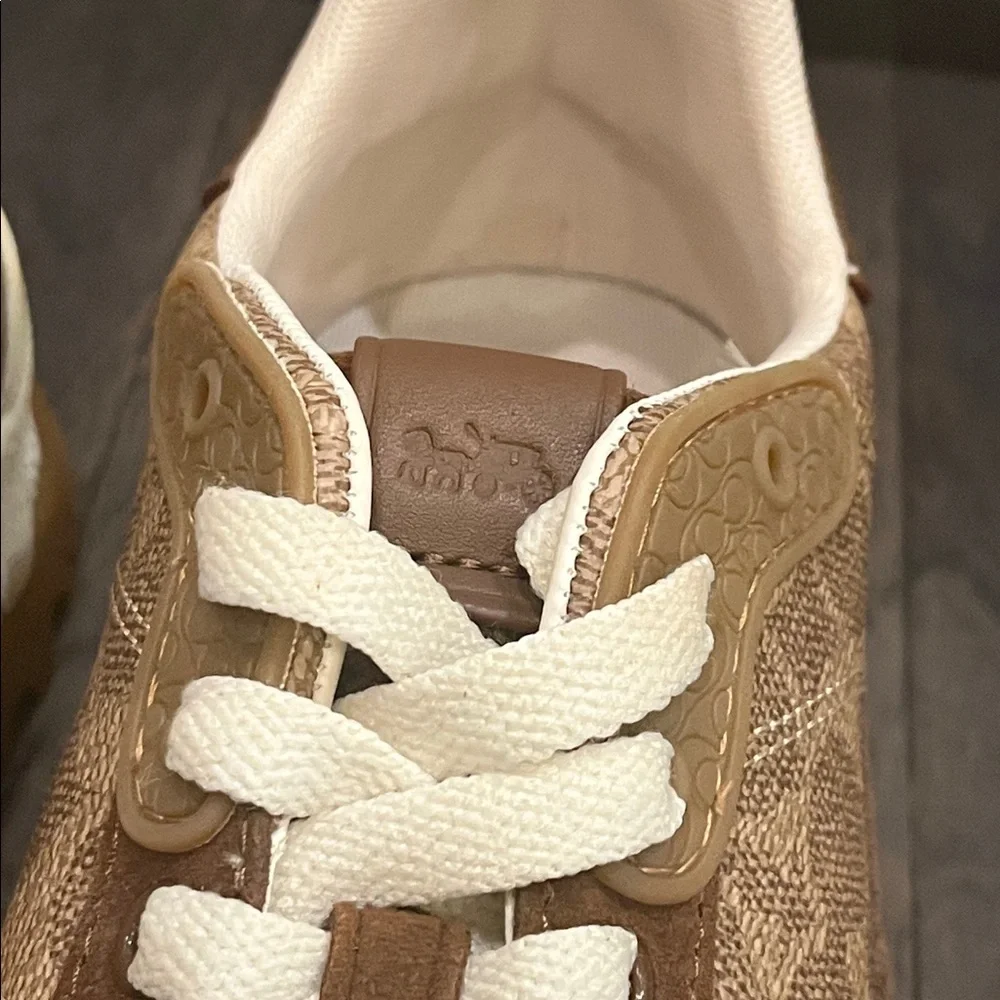 Coach New York khaki Signature C143 G3525 Shoes Sneakers Mens Size 12